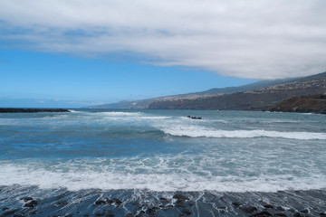 Breaking waves on Tenerife island, Atlantic ocean, Spain