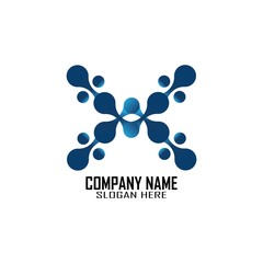 Molecule logo template vector icon