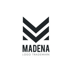 Letter M Logo Lettermark Monogram - Typeface Type Emblem Character Trademark