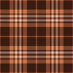 Tan and brown tartan plaid design. Scottish textile pattern blend.