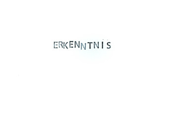 Erkenntnis Stempel auf Papier