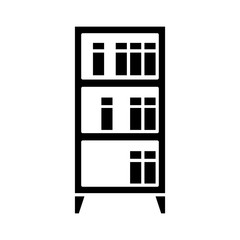 Book cabinet icon vector