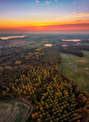 Wielkopolskie lasy i pola, widok z lotu ptaka © Piotr Gołębniak