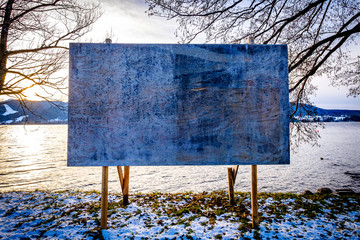 blank sign with space for text