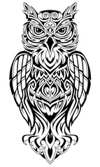 Fototapeta premium Owl tattoo design