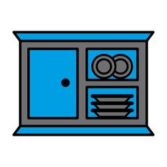 Kitchen Cabinet icon vector