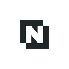 N Letter Logo Monogram Design Element Typeface Type Vintage Sign Emblem Typeset Combination Luxury Character Handmade Trademark Script Alphabet Elegant Decoration