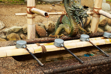Chozuya, Japanese traditional washing hands place 