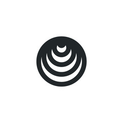 Vortex Circle logo abstract circle shape - spiral motion twirl twist curve rotation spin - spinning circle