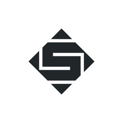 S Letter Logo Monogram Design Element Typeface Type Vintage Sign Emblem Typeset Combination Luxury Character Handmade Trademark Script Alphabet Elegant Decoration