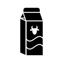 Milk box icon vector