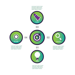 Vector circular infographic diagram, template for business, presentations, web design, 5 options.