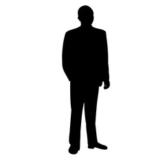 silhouette man, guy stands alone