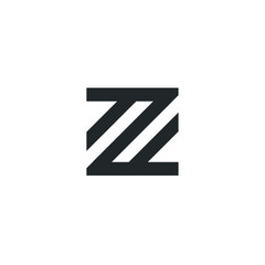 Fototapeta premium Z Letter Logo Monogram Design Element Typeface Type Vintage Sign Emblem Typeset Combination Luxury Character Handmade Trademark Script Alphabet Elegant Decoration