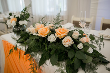 wedding table in a restaurant