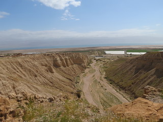 Ausblick auf Qumram und das Tote Meer