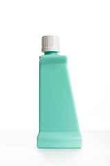 Plastic bottle of household cleaning product isolated on a white background. cosmetic product. House cleaning