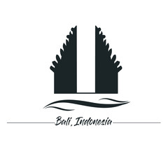 Vector Bali illustration Most Famous Landmark In Bali  Indonesia Vektor Design