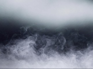 smoke on black background of clouds