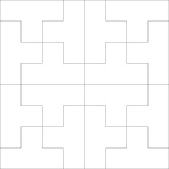 Black geometric lined vector illustration isolated on white background. Creative line pattern for cover. Abstract straight tiny line texture ornament design, repeating tiles. minimalistic shape