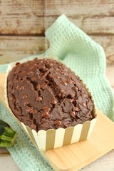 Zucchini chocolate bread with chocolate chips