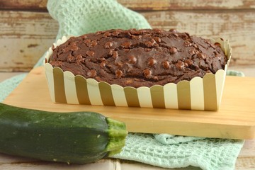 Zucchini chocolate bread with chocolate chips