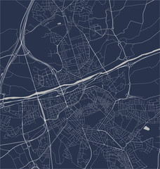 map of the city of Perpignan, France