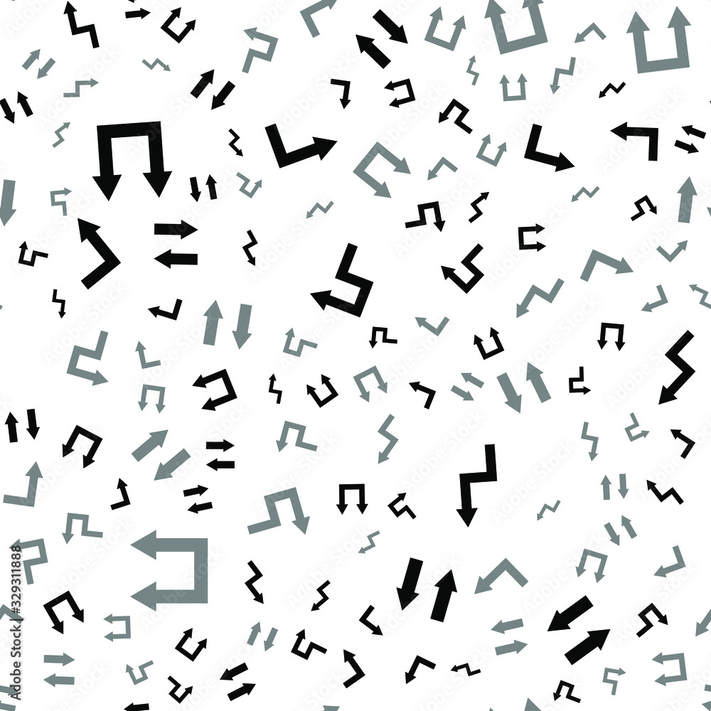 Poster seamless vector pattern with different arrows. modern cursor illustration