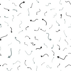 Seamless vector pattern with different arrows. Modern cursor illustration