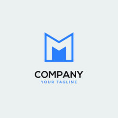 Letter M line logo design. Linear creative minimal monochrome monogram symbol. Universal elegant vector sign design. Premium business logotype. Graphic alphabet symbol for corporate business identity