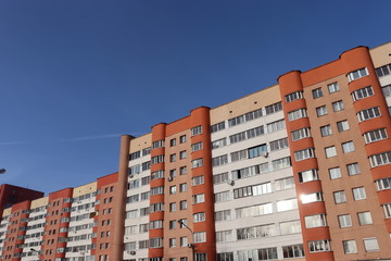 typical soviet residential building with flats