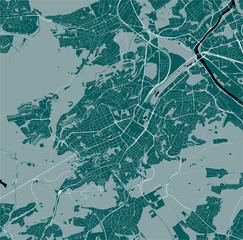 map of the city of Stuttgart, Germany - obrazy, fototapety, plakaty
