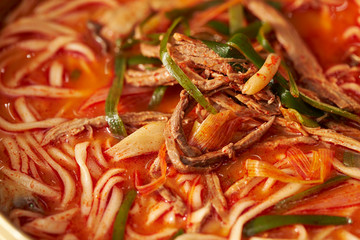 Kalguksu, Korean spicy beef soup noodle 
