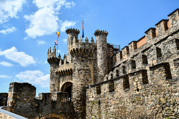 Detail view of Ponferrada spanish city in galicia spain.
