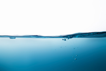 Beautiful water waves Splashed water wave in clean blue water
