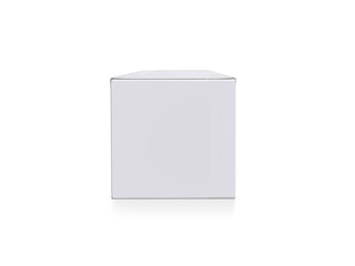 blank packaging white cardboard box isolated on white background ready for packaging design