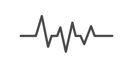 Heart rate line icon on white background. Vector illustration.