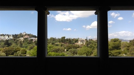View of Athens from the agora