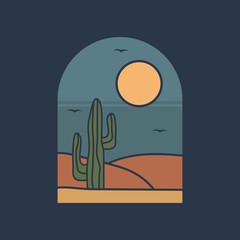 desert logo design vector illustration