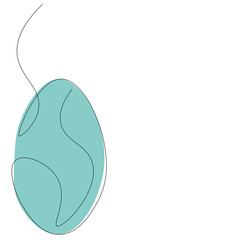 Easter egg on white background vector illustration