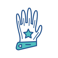 glove icon design, flat style icon collection