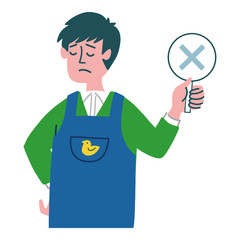 保育士　男性　マルバツ