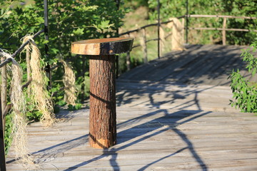 Fototapeta premium old wooden gate in the park