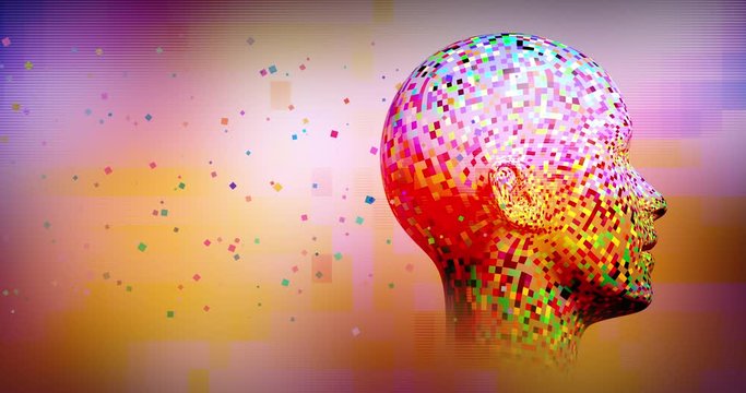 Advanced AI Human Brain Analyzing Mass Data. Neural Network. Advanced Technology And Science Related 4K CG Animation