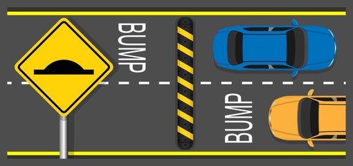 reduce speed bumpers safety device pedestrian public zone prevent crash car vehicle protection protector road street cross walk private way area school sign floor equipment
