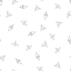 Rocket, shuttle and spaceship.