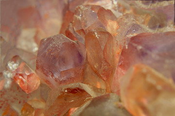 Amethyst is a beautiful colored gemstone. naturally	
