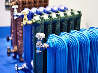 Decorative radiators in store