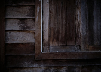 Dark Wood Texture - background, Retro wallpaper. Old wooden boards with scratches.