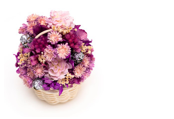 Basket of dried flowers